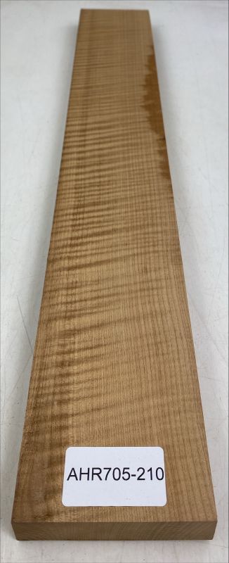 Neck Sycamore / European Maple, curly, roasted "Caramel" - Unique Piece #210